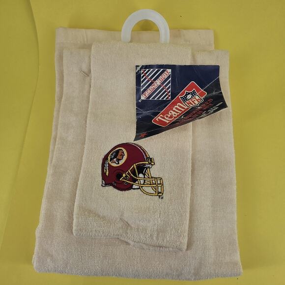 Washington Redskins Embroidered Bath Set 24X44 Towel 12X12 Washcloth 100% Cotton - Picture 2 of 12